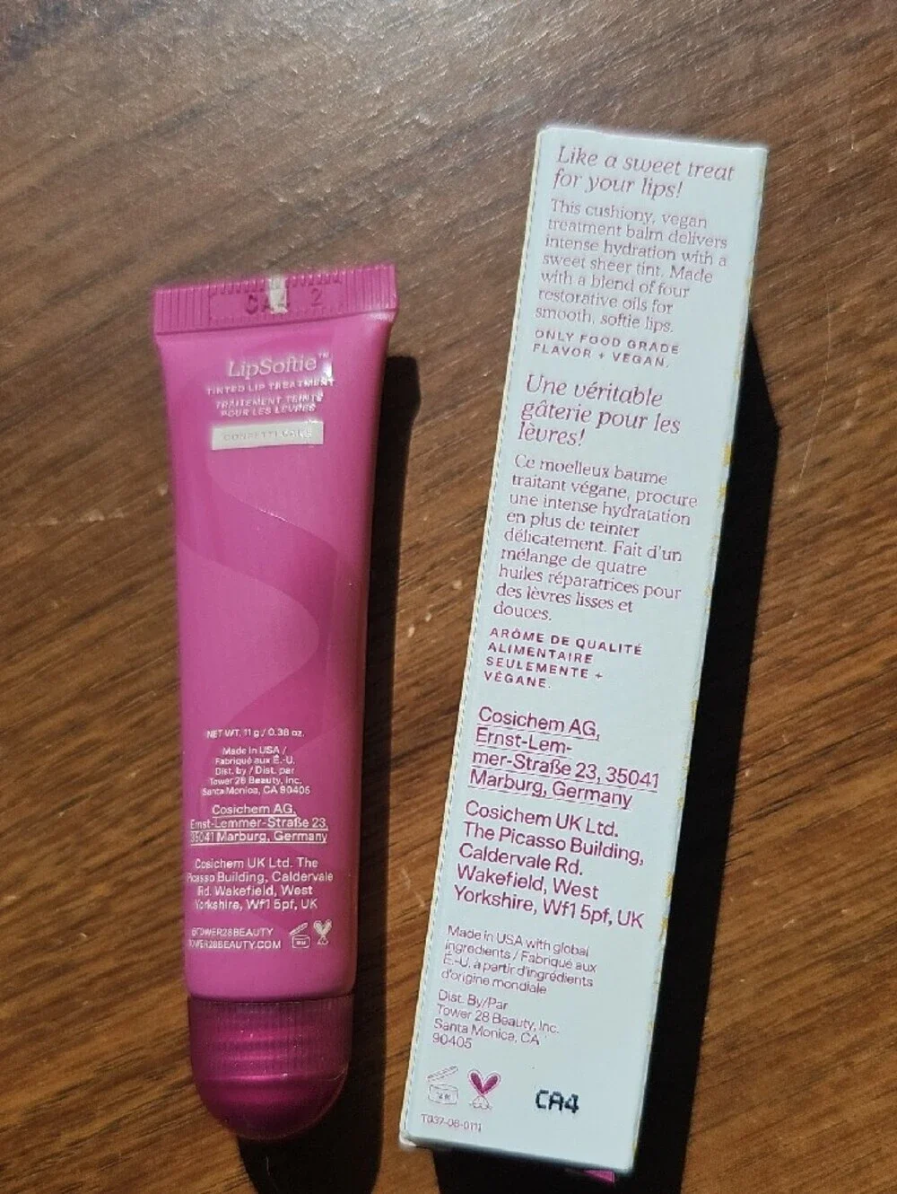 NIB Tower 28 LipSoftie Tinted Lip Treatment - Sheer Mauve (Confetti Cake)